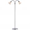 Lampadar modern cu 2 brate flexibile Ray crom/alb 