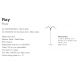 Lampadare - Lampadar modern cu 2 brate flexibile Ray crom/alb