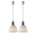 Set de 2 Pendule design modern minimalist Ray crom/alb