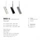 Pendule, Lustre suspendate - Pendul modern minimalist MIB 6 gri