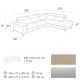 Coltare - Coltar design LUX cu sezlong dreapta, functia relax Serena