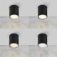 Plafoniere cu spoturi, Spoturi aplicate - Spot LED aplicat Fallon long negru 4-Step MOODMAKER