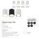 Plafoniere cu spoturi, Spoturi aplicate - Spot LED aplicat Fallon long negru 4-Step MOODMAKER