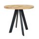 Mese dining - Masa rotunda, Masa bistro Iron Craft mango natur, 80cm