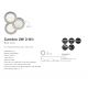 Spoturi tavan fals - Set de 3 spoturi LED incastrabile Cambio 2W