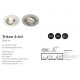 Spoturi tavan fals - Set de 3 spoturi incastrabile Triton alb