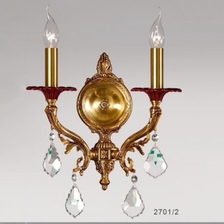 Aplice, corpuri de iluminat pentru pereti - Aplica de perete LUX, cristal Asfour, ceramica Celia