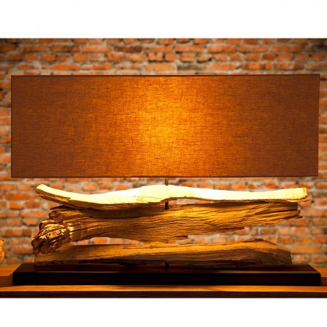 Veioze - Lampa design rustic Riverine bej