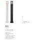 Stalpi - Stalp iluminat exterior stil modern Birk negru