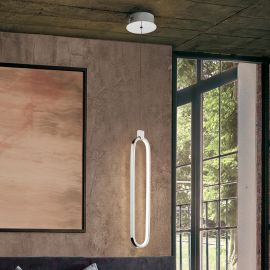 Pendule, Lustre suspendate - Pendul LED design ultra-modern Colette crom