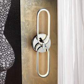Aplice, corpuri de iluminat pentru pereti - Aplica de perete LED design ultra-modern Colette crom