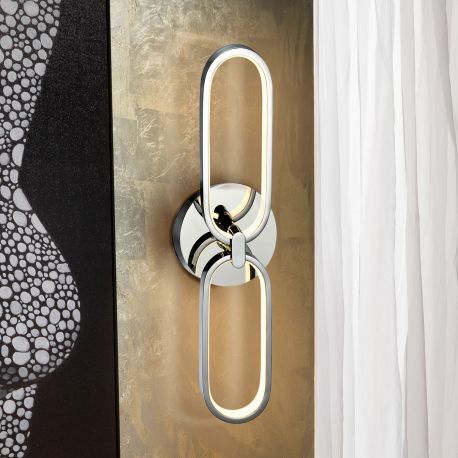 Aplice, corpuri de iluminat pentru pereti - Aplica de perete LED design ultra-modern Colette crom