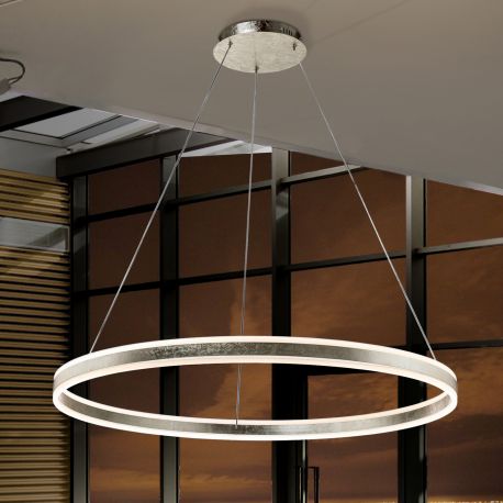 Candelabre, Lustre - Lustra LED design modern circular Ø100cm Helia argintie