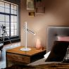 Lampa de masa LED design modern minimalist Varas alb/crom