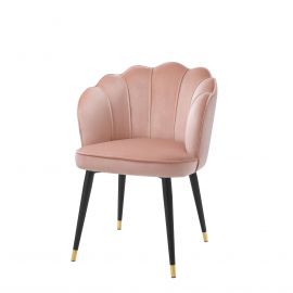 Scaun design LUX Bristol roz deschis