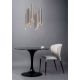 Pendule, Lustre suspendate - Lustra LED design minimalist cu 11 pendule LOYA, crom/ auriu- french gold/ cupru