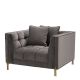 Fotoliu elegant design LUX Sienna, gri