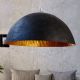 Pendule, Lustre suspendate - Lustra din fibra de sticla Glow 70cm, negru/ auriu