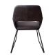 Seturi scaune, HoReCa - Set de 2 scaune, design retro Mustang, microfibra gri antic