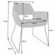 Seturi scaune, HoReCa - Set de 2 scaune, design retro Mustang, microfibra gri antic