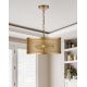 Pendule, Lustre suspendate - Lustra / Pendul design retro Fishnet aurie