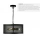 Pendule, Lustre suspendate - Lustra / Pendul design industrial Fishnet negru