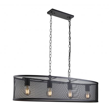 Candelabre, Lustre - Lustra ovala design industrial Fishnet negru
