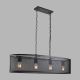 Candelabre, Lustre - Lustra ovala design industrial Fishnet negru