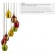 Pendule, Lustre suspendate - Lustra moderna design multicolor Vibrant 8L