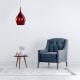 Pendule, Lustre suspendate - Pendul design modern 12cm Vibrant rosu