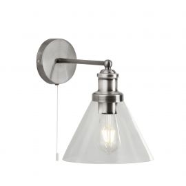 Aplice, corpuri de iluminat pentru pereti - Aplica de perete design clasic Pyramid silver satin