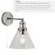 Aplice, corpuri de iluminat pentru pereti - Aplica de perete design clasic Pyramid silver satin