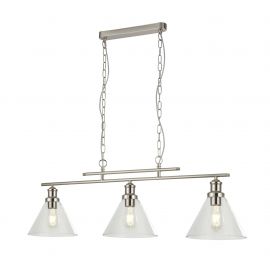 Lustra suspendata design clasic Pyramid silver satin