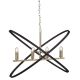 Pendule, Lustre suspendate - Lustra vintage suspendata design traditional Hoopla 4L bronz