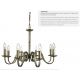 Candelabre, Lustre - Lustra clasica suspendata design traditional Richmond 8L alama antique