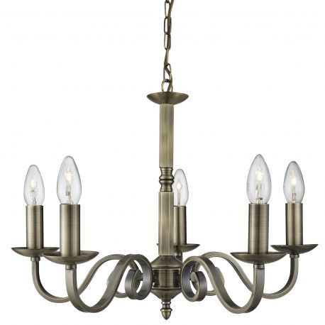 Candelabre, Lustre - Lustra clasica suspendata design traditional Richmond 5L alama antique