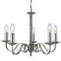 Lustra clasica suspendata design traditional Richmond 5L argintiu