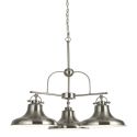 Lustra design industrial Dallas 3L argintiu satin