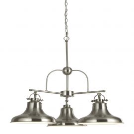 Pendule, Lustre suspendate - Lustra design industrial Dallas 3L argintiu satin