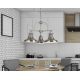 Pendule, Lustre suspendate - Lustra design industrial Dallas 3L argintiu satin
