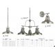 Pendule, Lustre suspendate - Lustra design industrial Dallas 3L argintiu satin