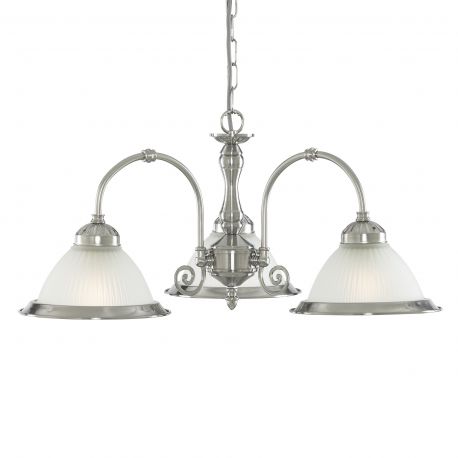 Candelabre, Lustre - Lustra suspendata stil clasic American Diner 3L argintiu