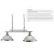 Pendule, Lustre suspendate - Lustra suspendata design clasic Bistro 2L argintiu satin