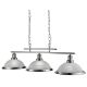 Pendule, Lustre suspendate - Lustra suspendata design clasic Bistro 3L argintiu satin