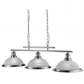 Pendule, Lustre suspendate - Lustra suspendata design clasic Bistro 3L argintiu satin