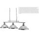 Pendule, Lustre suspendate - Lustra suspendata design clasic Bistro 3L argintiu satin