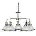 Lustra suspendata design clasic Bistro 5L argintiu satin