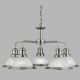 Candelabre, Lustre - Lustra suspendata design clasic Bistro 5L argintiu satin