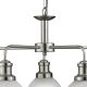 Candelabre, Lustre - Lustra suspendata design clasic Bistro 5L argintiu satin