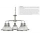 Candelabre, Lustre - Lustra suspendata design clasic Bistro 5L argintiu satin